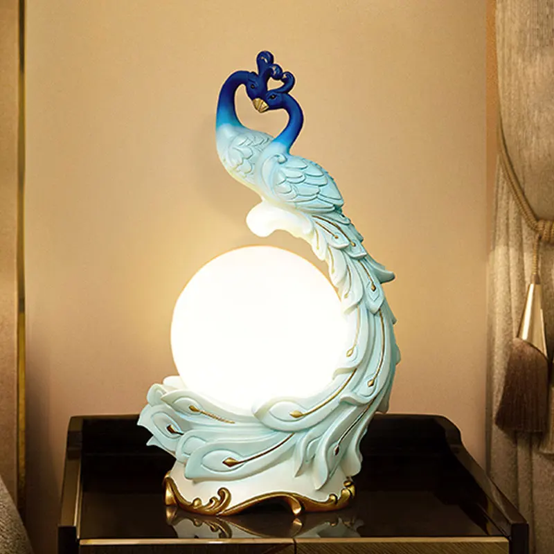 Павлин настольная лампа домашний декор стоячий Настольный светильник s для