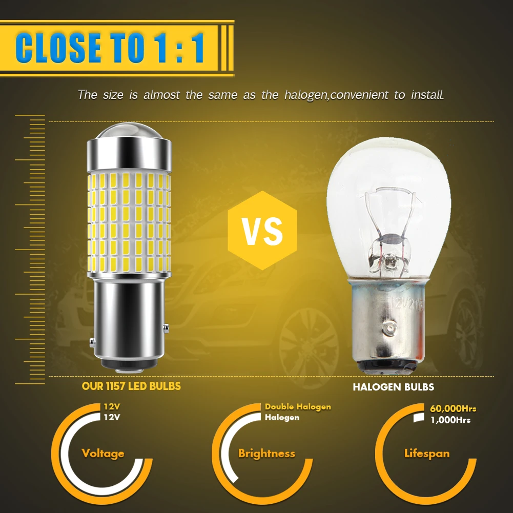 2X BAY15D 1157 S25 T20 7443 W21W 1156 BA15S P21W 3157 LED Reverse Light Bulb For Renault Duster Megane 2 3 Logan Clio Fluence | Автомобили