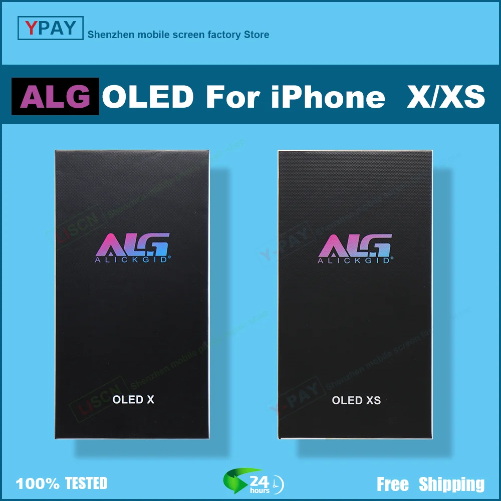 ALG OLED для iPhone X Xs ЖК-дисплей Сенсорный экран Сборка цифрового дигитайзера Проверено без мертвых пикселей Замена ЖКД.