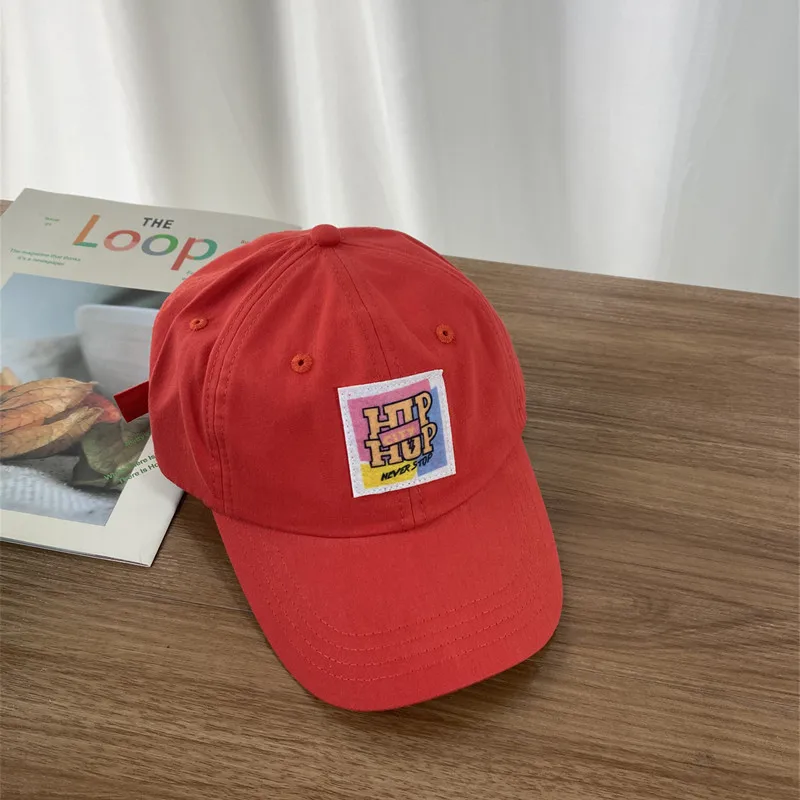 Unisex Hiphop Baseball Cap Letter Label Embroidery Pattern Solid Color Soft Top Casual Sun Protection Stylish Caps 6 Colors