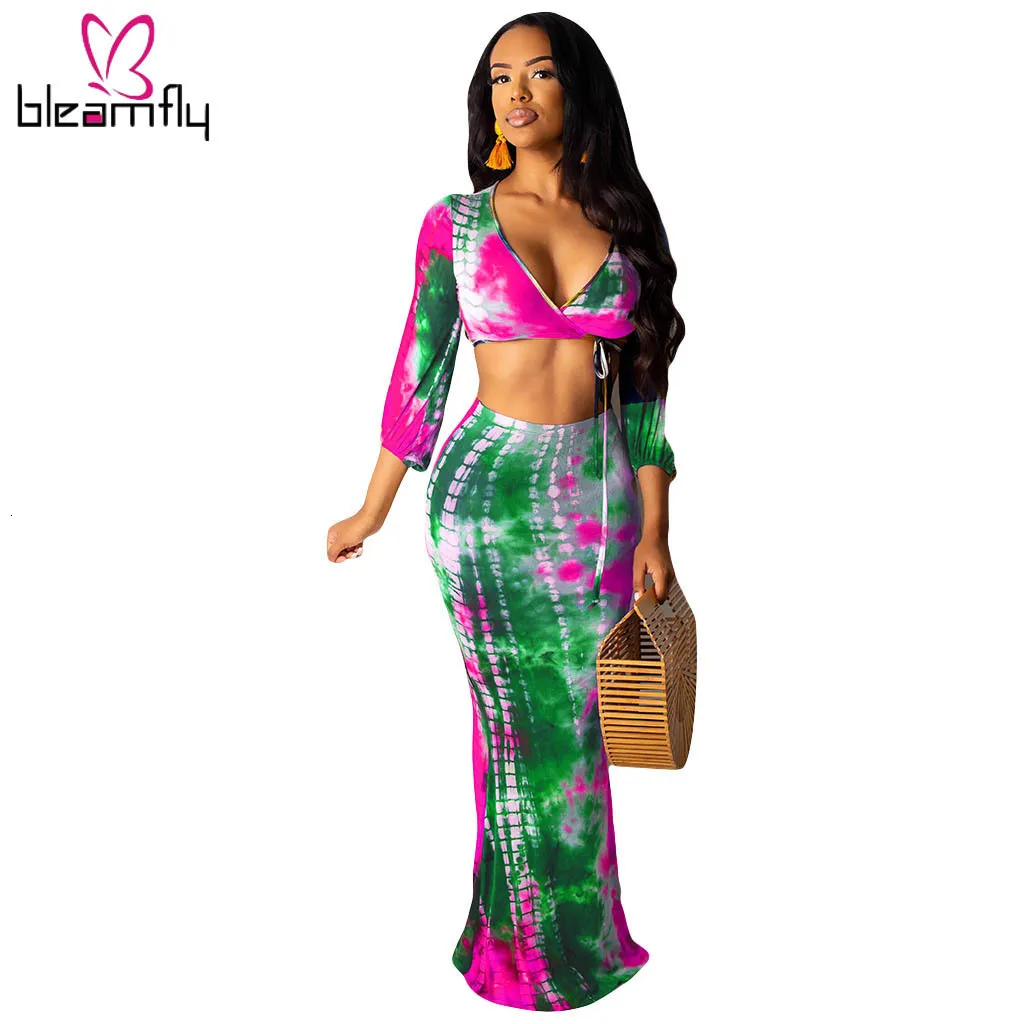 Новинка 2019! женские летние костюмы с коротким топом и юбкой годе Сексуальные