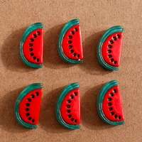 10pcs cute resin fruit watermelon cabochons flat back scrapbook craft for jewelry making diy handmade hairpin brooch accessories