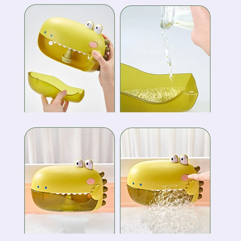

Dinosaur Bubble Machine Music Baby Bath Toy Bathtub Soap Machine Automatic Bubble Maker Baby Bathroom Funny Toy for Children