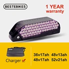 Электрический велосипед Ebike аккумулятор 18650 13AH 17.5AH 21AH BMS 20A 30A 40A Downtub литий-ионный аккумулятор Bafang BBS01B BBS02B BBSHD