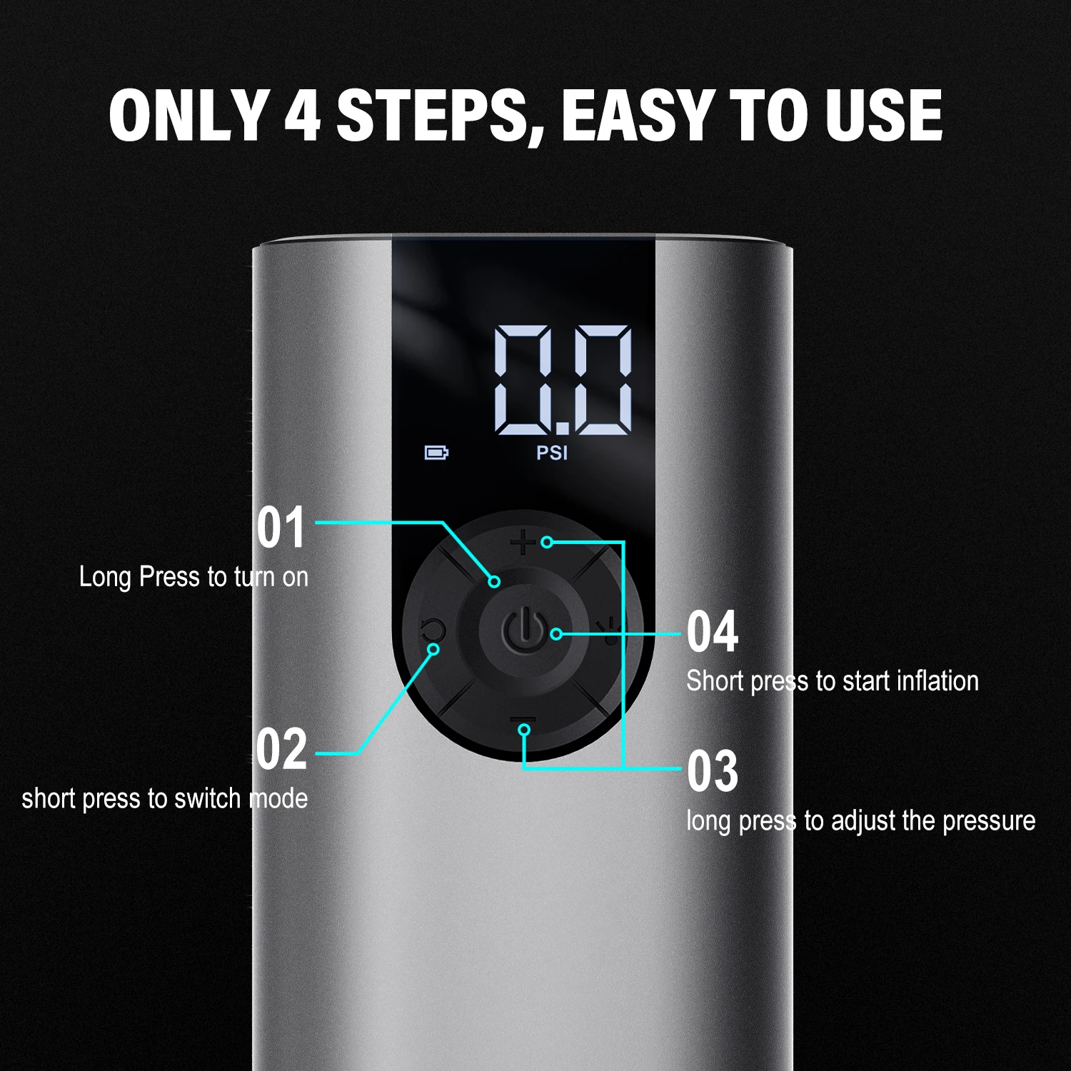 Портативный воздушный насос CYCPLUS электрический велосипедный высокого давления