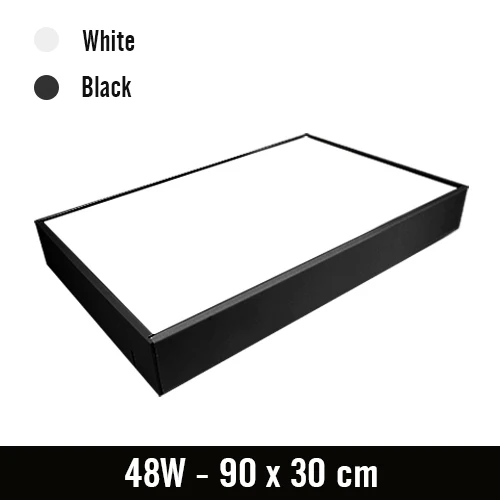 90x30cm 48W Светодиодный потолочный светильник, офисный современный Прямоугольный светильник, приспособление для удаленной спальни, поверхностное крепление для гостиной, прихожей, 220 В, 230 В, 110 В - Цвет корпуса: 90x30cm 48W