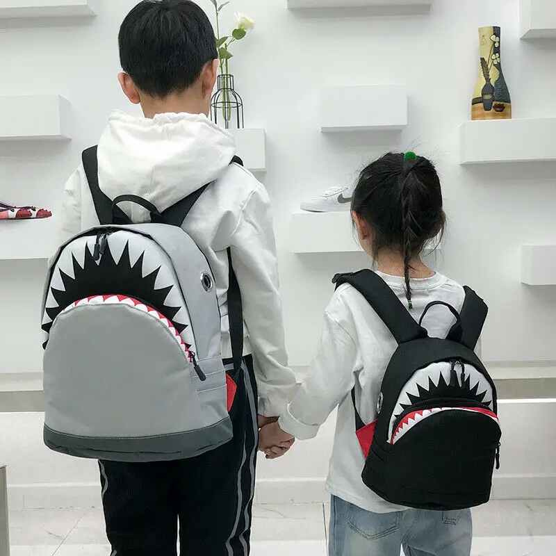 Fashion Kid Child Shark Shaped School Book Bag Student Boy Girls Rucksack Unique Design Casual Funny Creative Backpack Best Gift | Багаж и