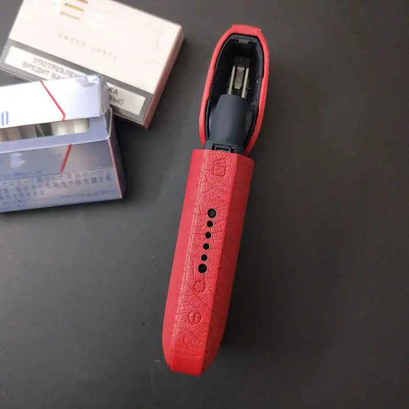 Прочный защитный чехол из искусственной кожи с цветочным принтом, защитный чехол для IQOS 2,4 Plus