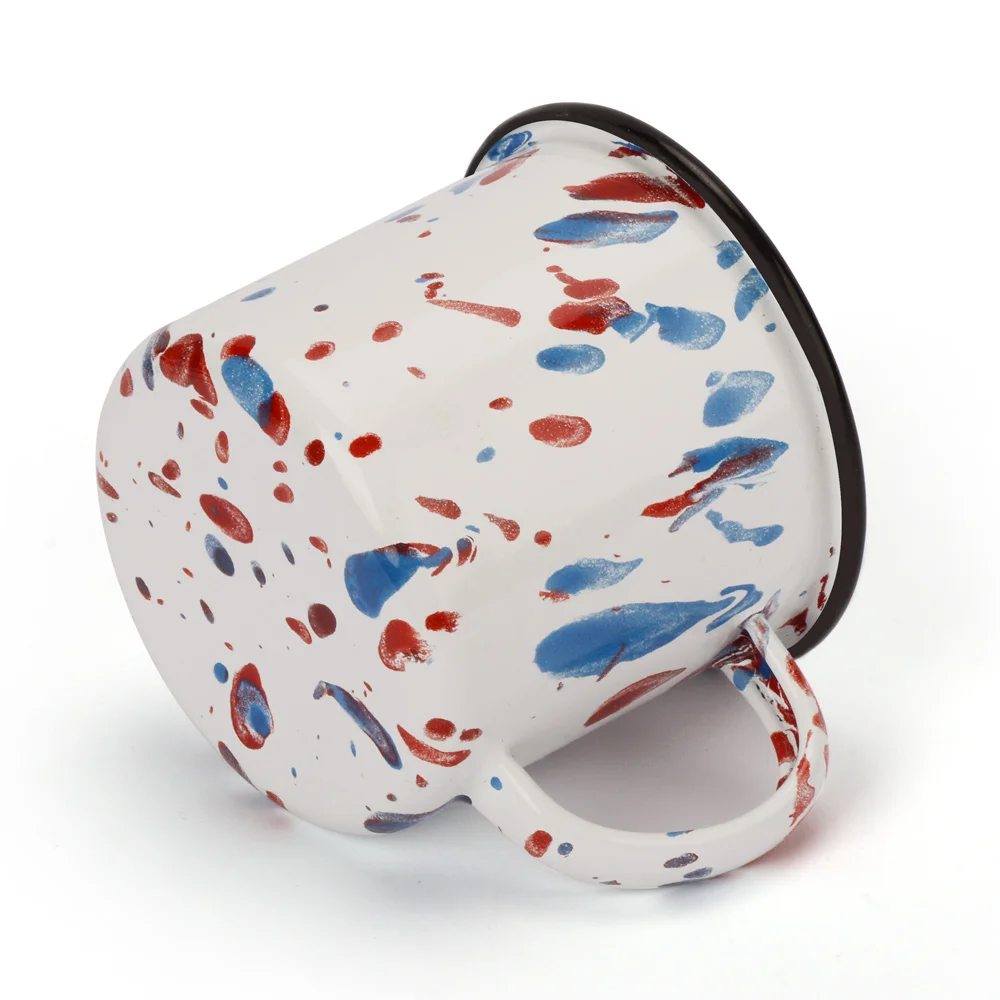 370 мл Классическая Ретро кружка из толстой нержавеющей стали с цветным покрытием