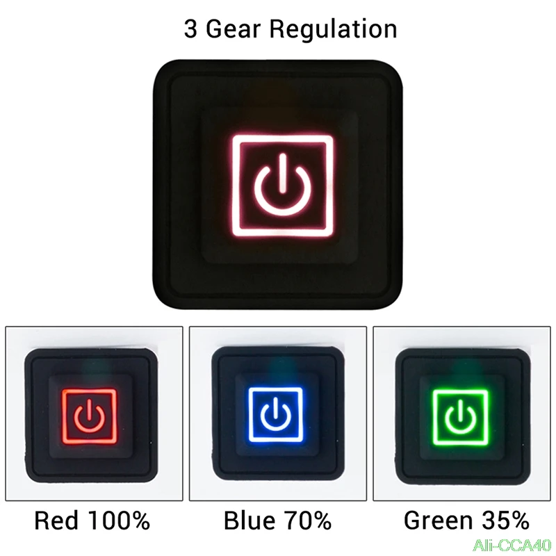 3.7~12V Heated Vest Pants Gloves Electirc Heating Waistband DIY Temperature Controllers Rheostat Switch Silicone Button Switches |