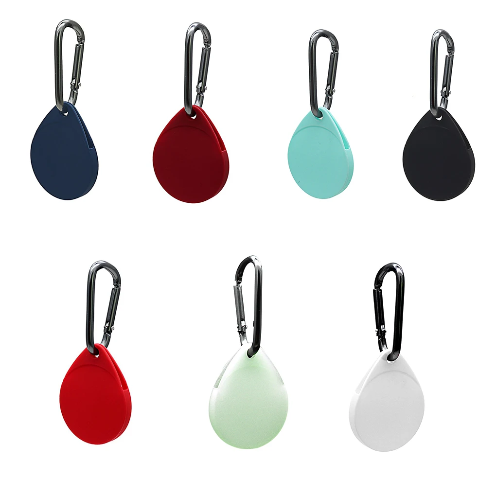 

1pc Protective Cover Location Tracker Silicone Case Buckle Hanging Portable Key Ring for AirTags Tracker