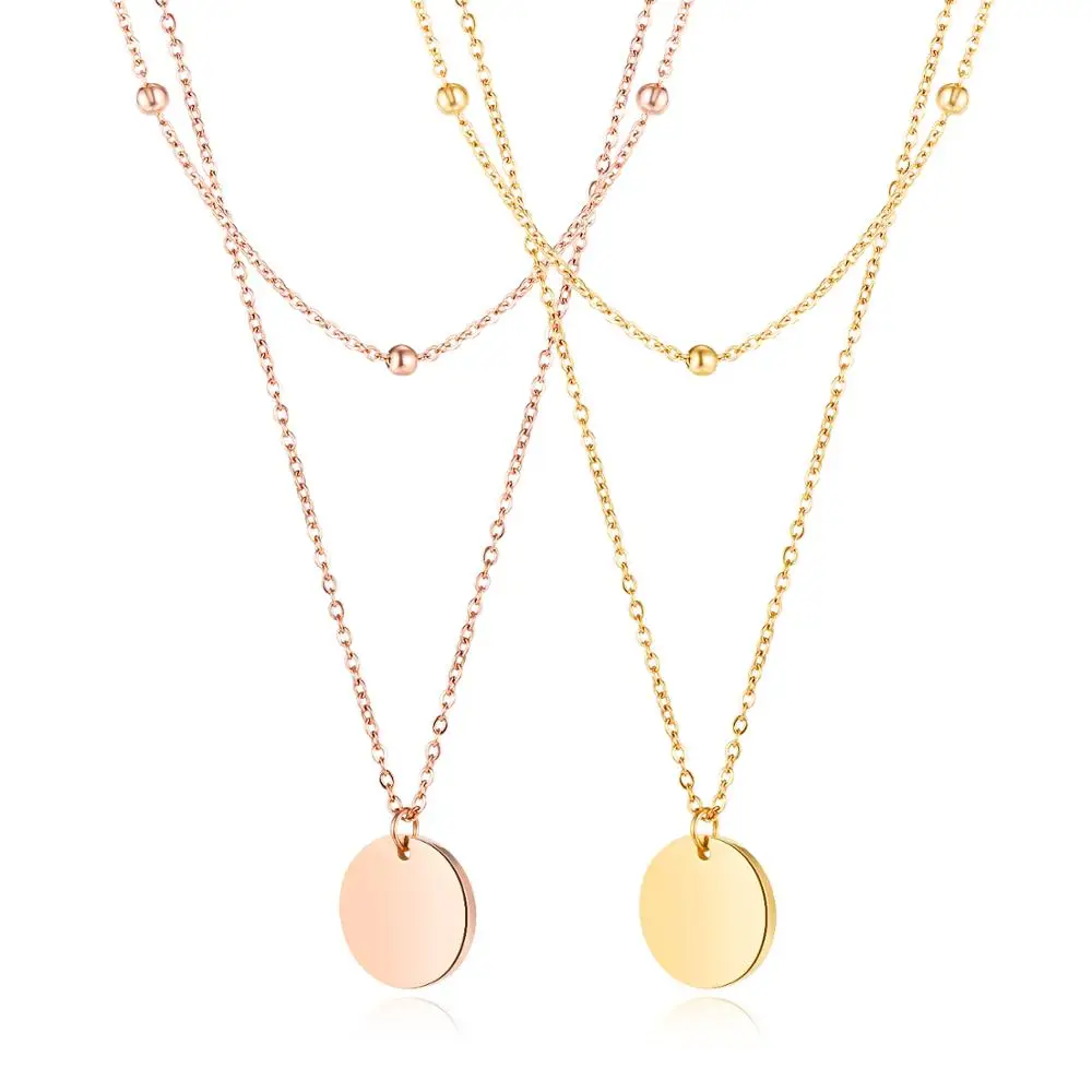 Модные круглые многослойные ожерелья цепочки золотого цвета для женщин 2020