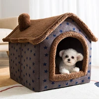 kennel house type four seasons universal small dog teddy fighting removable and washable dog house cat bed pet supplies