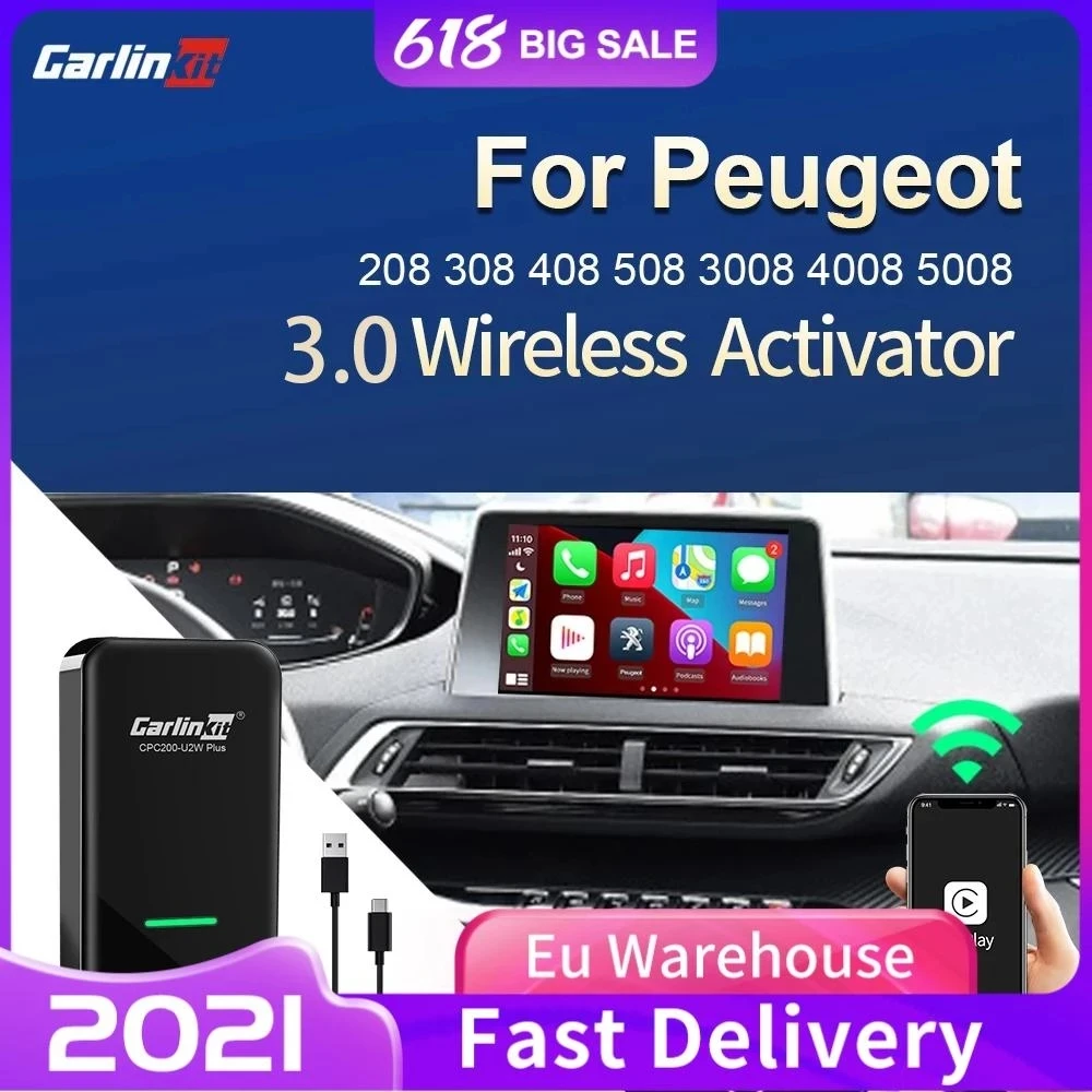 

Carlinkit 3.0 Apple CarPlay Wireless Dongle Activator For Audi Proshe Benz VW Volvo Toyota IOS 14 Plug And Play Car MP4 MP5 Play