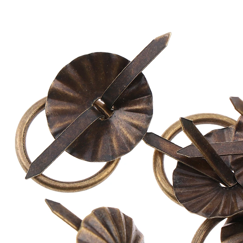 

20PCS Vintage Bronze Cabinet Knobs Handles Furniture Sun Pin Knobs Kitchen Drawer Cupboard Ring Pull Handles Fittings 12/19mm