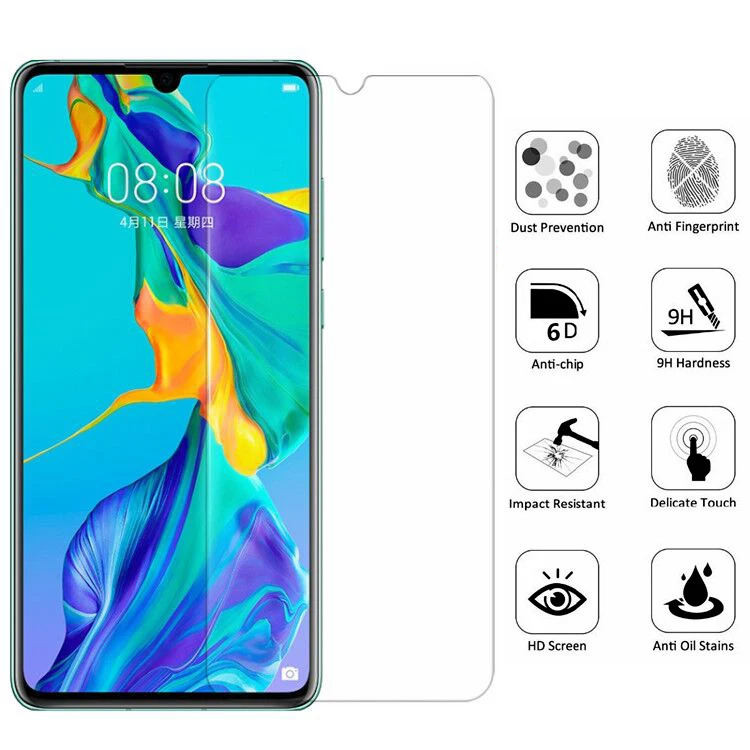 Закаленное стекло 2.5D с полным покрытием для Huawei P30 P20 Lite Pro Защита экрана P10 Plus
