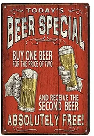 

12" x 8" Pub,Bar,Beverage,Beer Series Wall Decor Hanging Metal Tin Sign Plaque