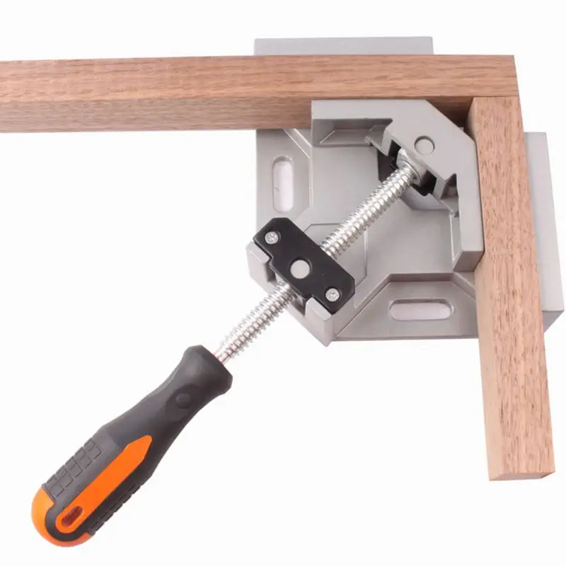 

Single Handle 90 Degree Right Angle Clamp Glass Fish Tank Photo Frame Fixing Clip Welding Quick Fixed Woodworking Tool