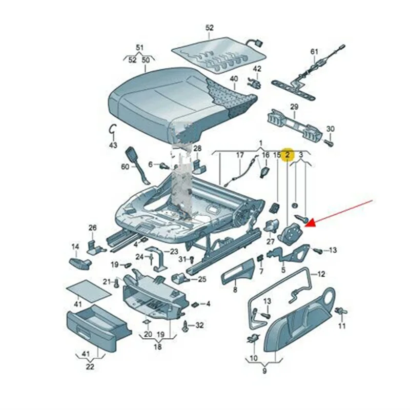 Ручной регулятор высоты сиденья RWSYPL для Golf Passat Touran Octavia 1K0881053A 1K0 881 053A 053