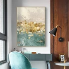 Картина на холсте, с золотыми цветами, минимализм, абстрактная картина для украшения гостиной