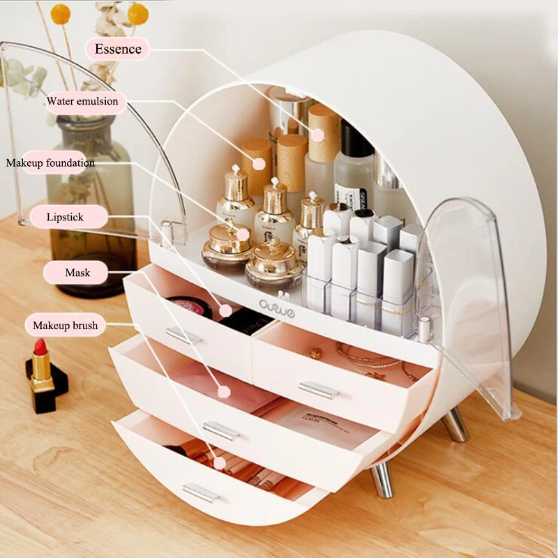 QQ яйцо домашняя прозрачная коробка для хранения косметики большая емкость