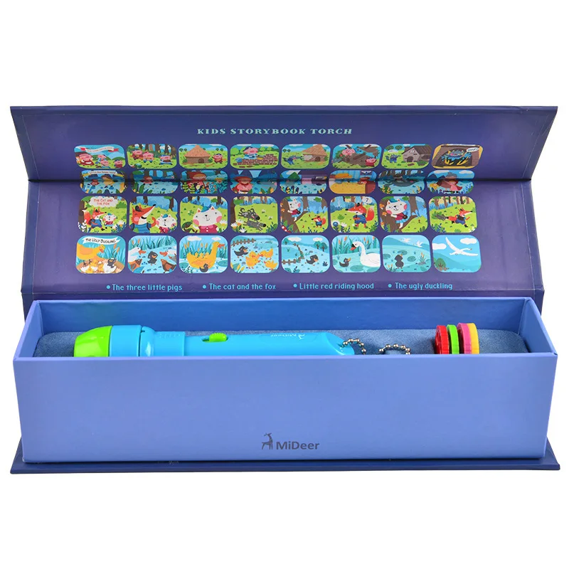 

Storybook Torch Projector Kaleidoscope Kids Sky Handrail Night Light Up Baby Toys Kids Learning Educational Toys For Children