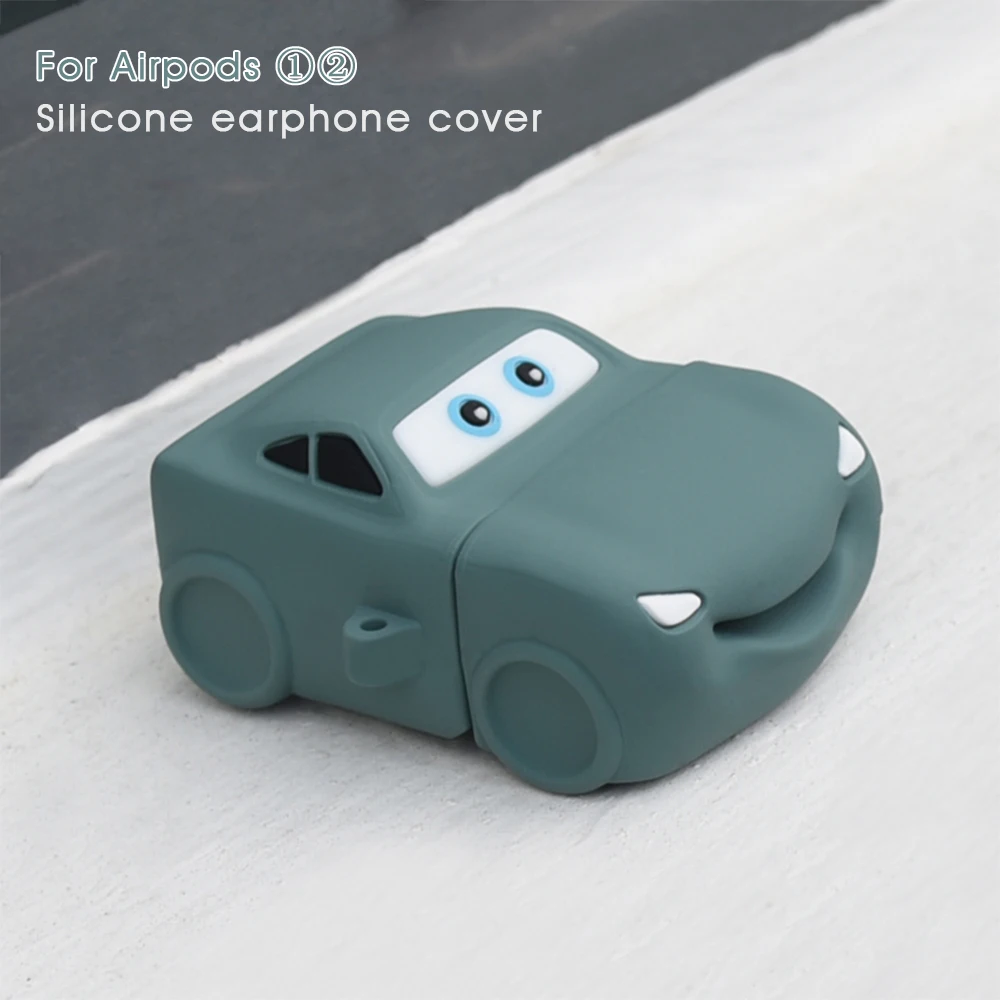 Игрушечный автомобиль, мягкий чехол для Apple AirPods 1, 2, чехол, милый ТПУ Силиконовый Футляр для наушников для AirPods 1, 2, коробка для хранения наушников