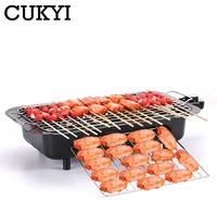 CUKYI 110V Plug Layer Electric Grill Non-stick BBQ Machine Smokeless Electric Stove Electricity Carbon Dual Purpose