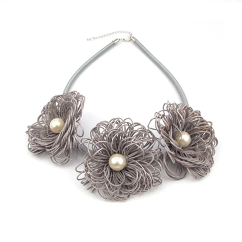 Женское кожаное ожерелье YD & YDBZ колье ручной работы в стиле бохо с цветами и