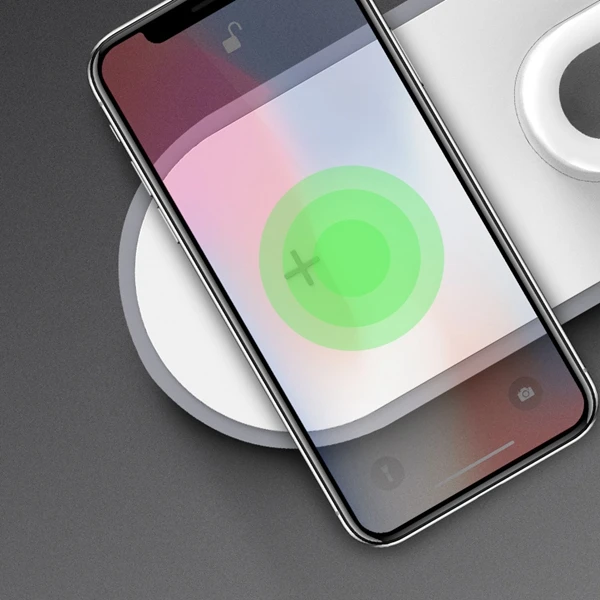 Беспроводное зарядное устройство быстрая подставка 3 в 1 мобильный телефон часы