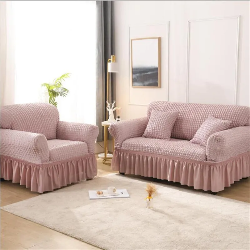 

Sofa Cover High Quality Elastic Sofa Sheath For Living Roon Girl Bedroom Sofa Decoration Sweet Style Solid Color