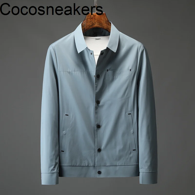 

Business gentleman high temperature pressure plastic lapel jacket men's Spring Fashion single breasted slim fit jacket men's