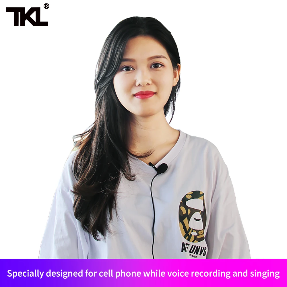 Конденсатор TKL проводной микрофон для телефона камеры петличный запись видео