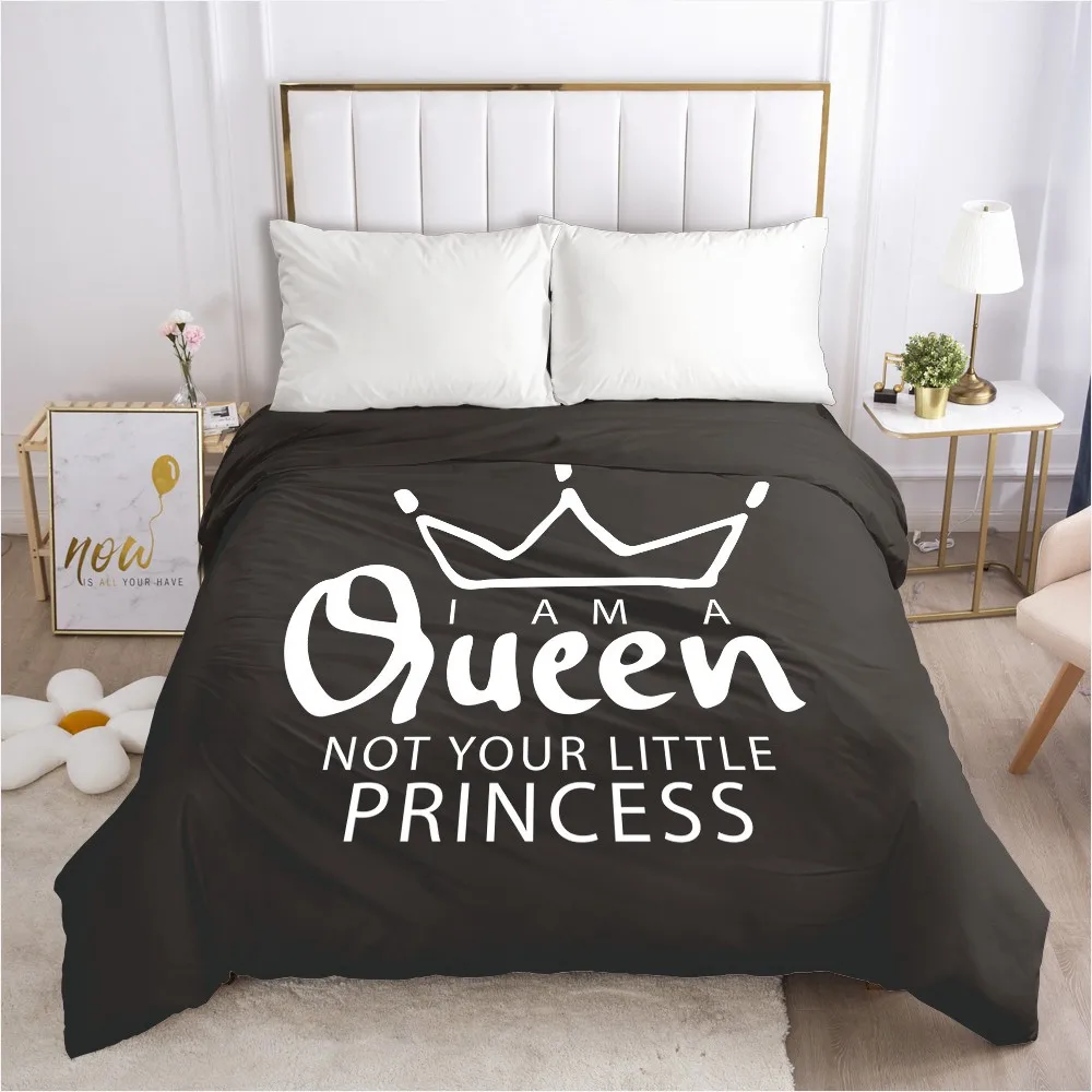 

3D Duvet Cover with Zipper Comforter/Quilt/Blanket Cover 155x220 260x220 3D Nordic Bedding Black Queen Customize size design