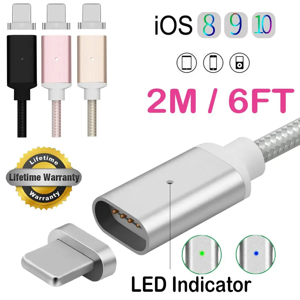 

UGI USB Magnetic Cable Fast Charging Cable Quick Charger Nylon Braided For iPhone 12 Mini Pro Max 11 X XS MAX XR 8 7 Plus SE2020
