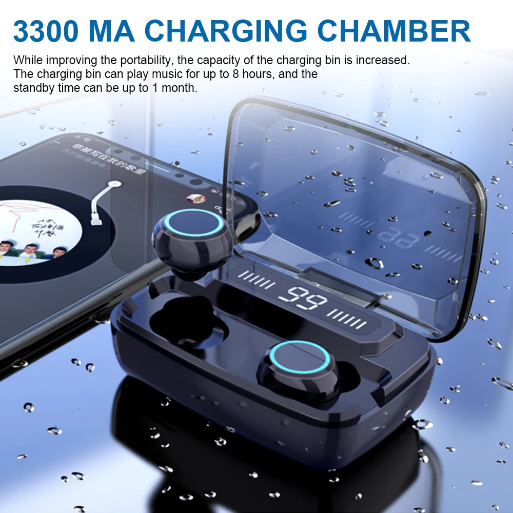 TWS-наушники M11 водонепроницаемые с поддержкой Bluetooth 5 0 и сенсорным управлением |