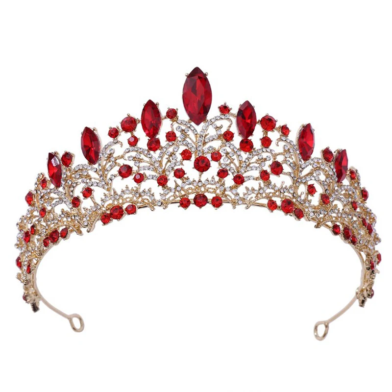 

JINGLANG Rose Gold Rhinestone Crystal European and American Luxury Bridal Crown Wedding Anniversary Party Dress Headdress