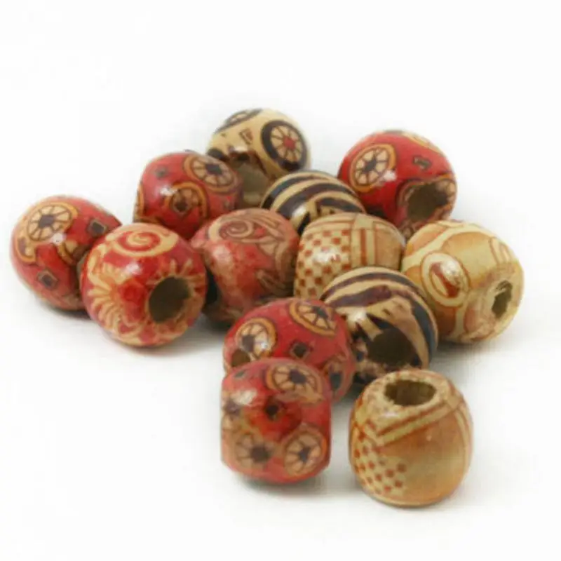100 шт. круглые деревянные бусины маленькие размеры смешанные с большим