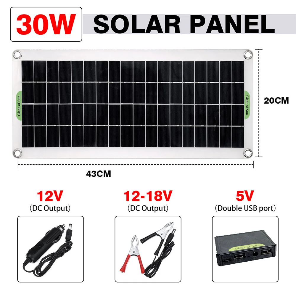 

Solar Panel 220V Battery Charger 1000W Inverter USB Kit 10A Controller Solar Power System Home Grid Camping