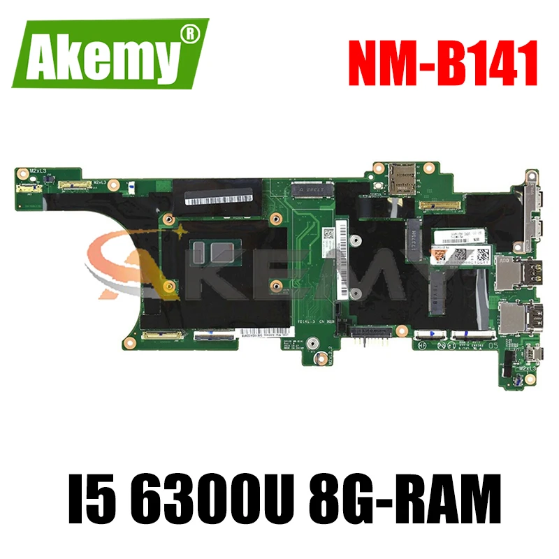 

For Lenovo X1 Carbon 5th Gen laptop motherboard NM-B141 W/ i5 6300U 8G-RAM tested OK FRU 01LV446 01HY004 01LV450 Mainboard