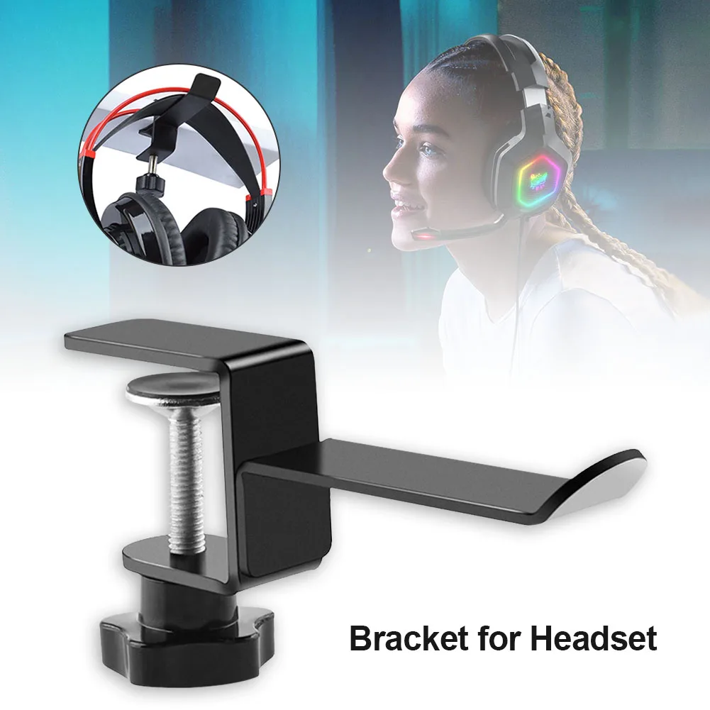 

Metal Headphone Microphone Holder Desktop Mount Headset Bracket Hanger Clamp Earphone Stand Hook Earphone Accessorie