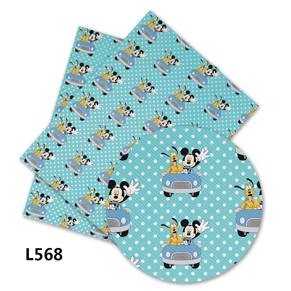 L568 Diy аксессуары 30*136 см Рождество Санта Клаус напечатано искусственная Синтетическая кожа листы для лука, DIY материалы ручной работы L566 - Цвет: L568