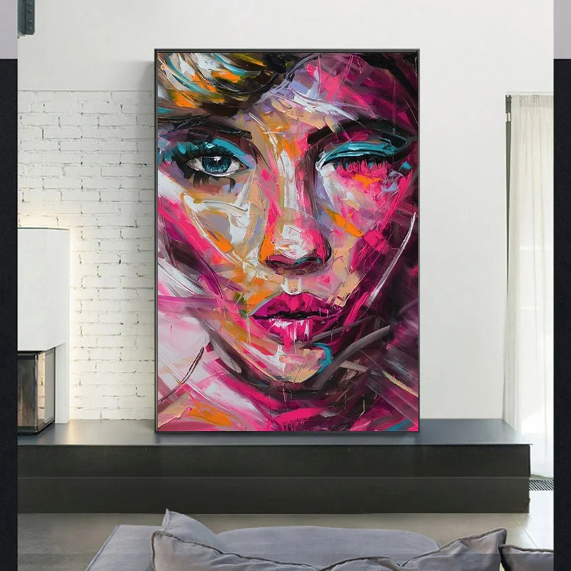 Абстрактная женщина уход за кожей лица картина маслом Картины Печать на холсте художественные плакаты и