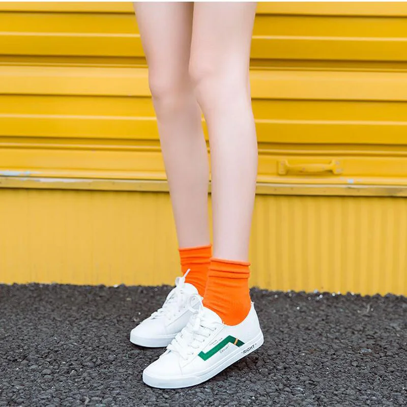 Женские носки Харадзюку 5 пара/лот Модные свободные корейские японские хлопковые