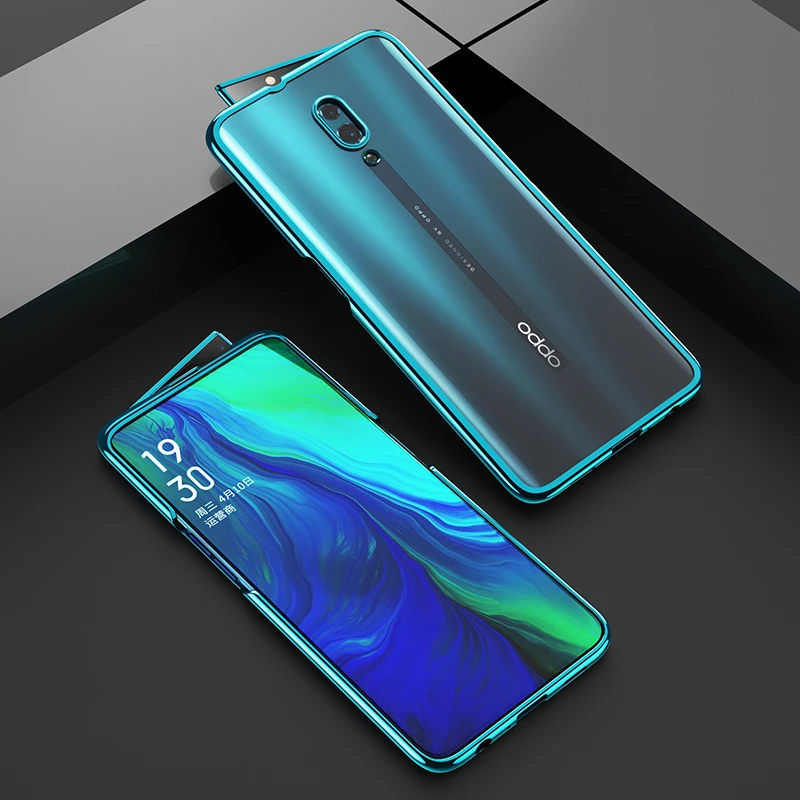 Роскошный мягкий чехол с покрытием для OPPO Reno 10X Zoom прозрачный противоударный из