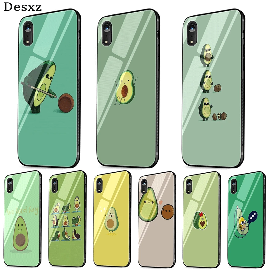

Delicious Avocado Tempered Glass phone case For iPhone 11 Pro Max SE 2020 6 6s 7 8 Plus X XS XR Max 5 5s SE Cover