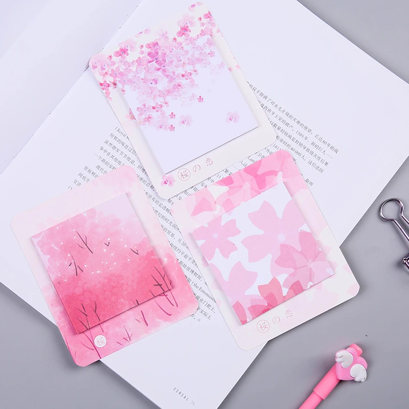 Kpop милый цветок post-it Липкие заметки книга марка сообщение памятка указатель