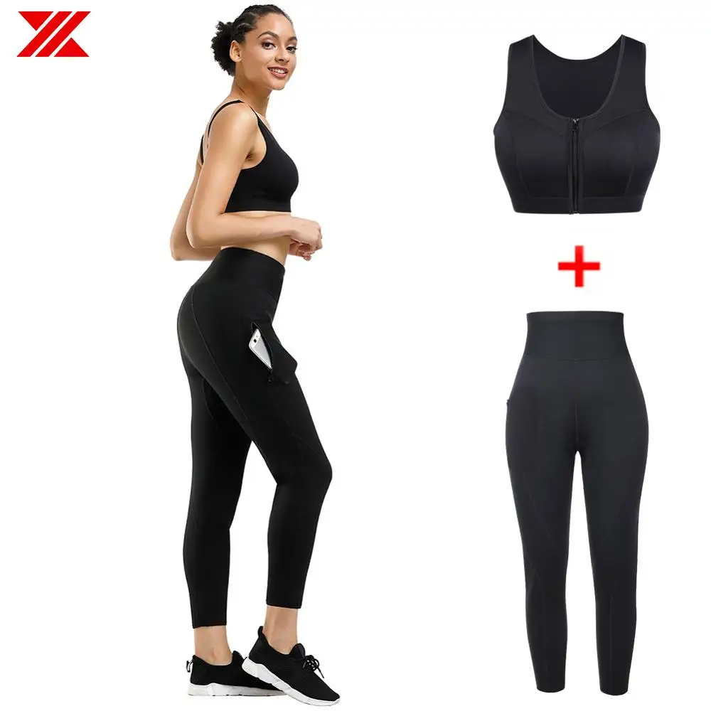 HEXIN неопреновый женский жилет для сауны корректор фигуры штаны фитнеса и