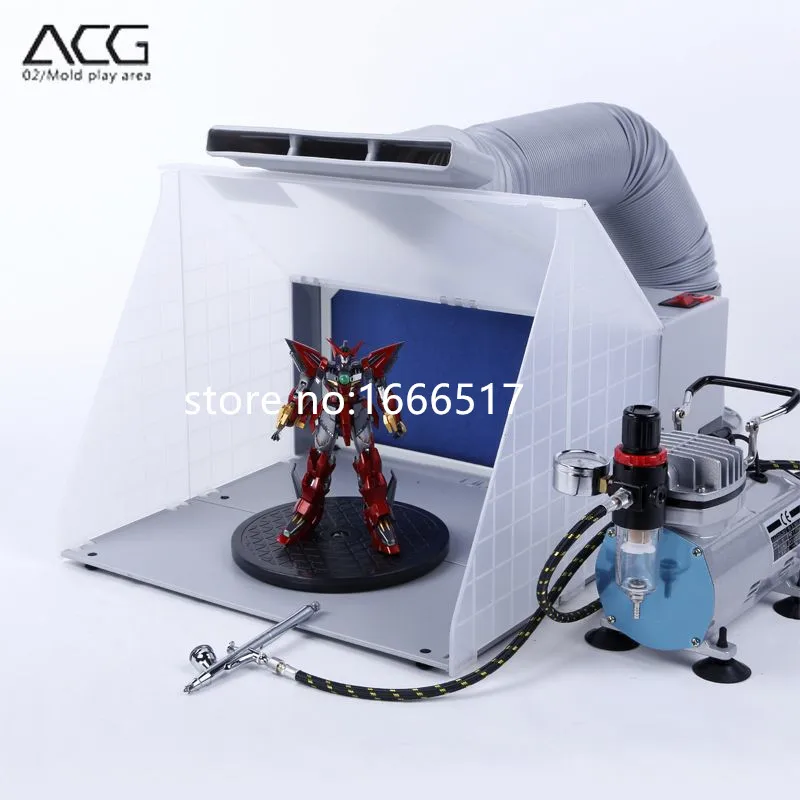 Портативный хобби Аэрограф Краскораспылитель комплект кабины выхлопной фильтр