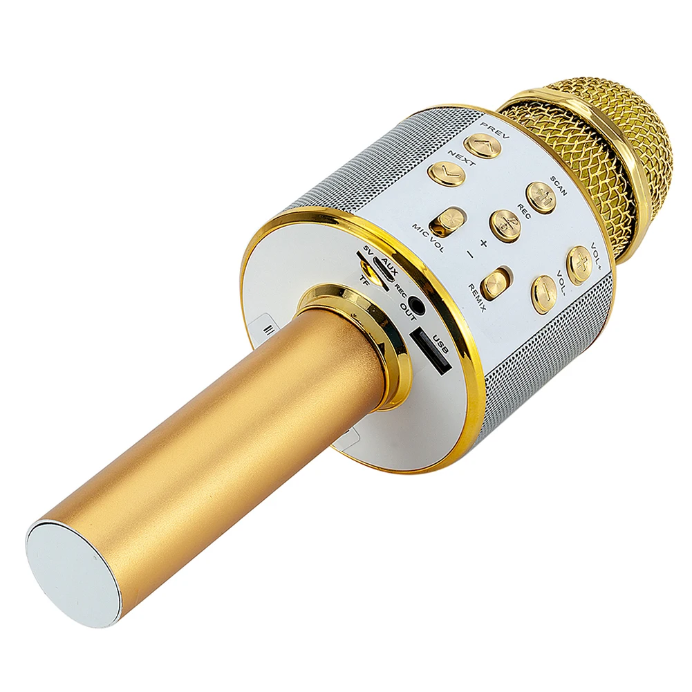 Профессиональный Bluetooth микрофон беспроводной ручной для караоке музыкальный